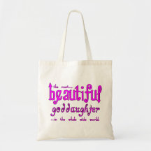 Birthdays Christmas Parties Beautiful Goddaughter Canvas Bags