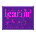 Birthdays Christmas Parties Beautiful Goddaughter Canvas Prints