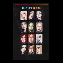 Birthstones Poster posters by elvenstarart Birthstones Poster posters