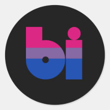 BISEXUAL 2 ROUND STICKERS
