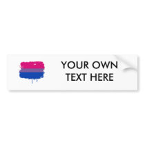 BISEXUAL FLAG DRIPPING BUMPER STICKER