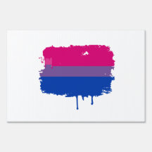 BISEXUAL FLAG DRIPPING YARD SIGN