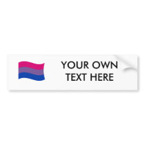 BISEXUAL FLAG WAVING BUMPER STICKER