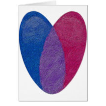 Bisexual Heart Greeting Card