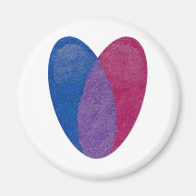 Bisexual Heart Refrigerator Magnets