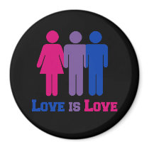 Bisexual Love is Love - Fridge Magnets