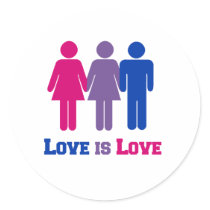 Bisexual Love is Love stickers