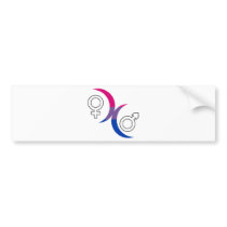 Bisexual Moon Symbol bumper stickers