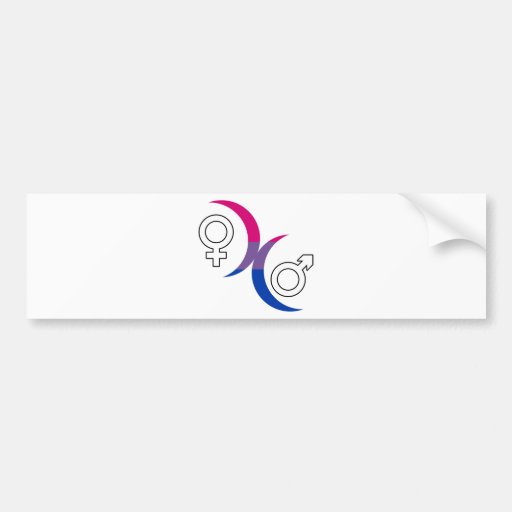 Bisexual Moon Symbol Bumper Sticker