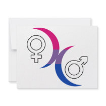 Bisexual Moon Symbol Custom Invitation