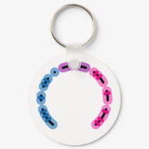 Bisexual Morse Code Arc Keychain