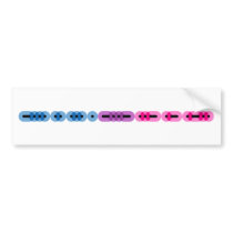 Bisexual Morse Code Bar Bumper Sticker bumper stickers