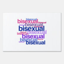 BISEXUAL PRIDE CLUSTER -.png Lawn Sign