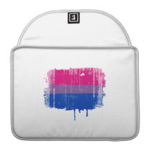 Bisexual Pride Colors distressed Sleeves For MacBook Pro