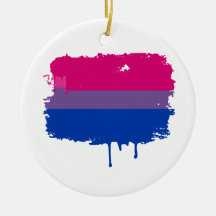 Bisexual Pride Colors Ornaments