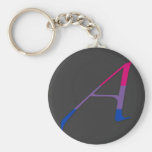 Bisexual Pride "Scarlet" Letter A Keychains