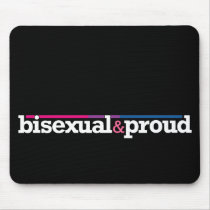 Bisexual&proud Black Mousepad mousepads