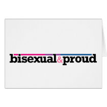 Bisexual&proud White Card cards