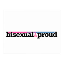 Bisexual&proud White Postcard postcards