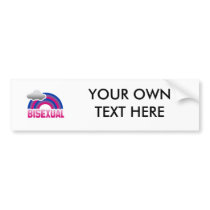 BISEXUAL RAINBOW BUMPER STICKERS