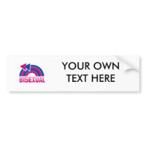 BISEXUAL RAINBOW FLAG BUMPER STICKER