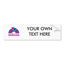 BISEXUAL RAINBOW FLAG BUMPER STICKERS