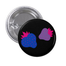 Bisexual Strawberries button (black)