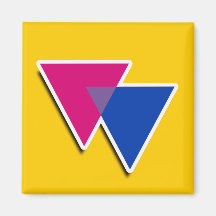BISEXUAL TRIANGLE SYMBOL 3D REFRIGERATOR MAGNETS