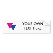 BISEXUAL TRIANGLE SYMBOL BUMPER STICKER