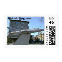 Bishkek, Kyrgyzstan MiG Fighter Jet Postage Stamp