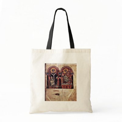 Bishop Braulio And Isidore Of Seville By Meister D Bags by Artcollection