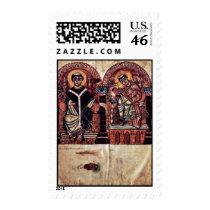 Bishop Braulio And Isidore Of Seville By Meister D Postage Stamp