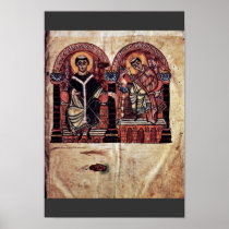 Bishop Braulio And Isidore Of Seville By Meister D Posters