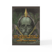 Bishop Porteus Quote on Heroes and Villains Greeting Card