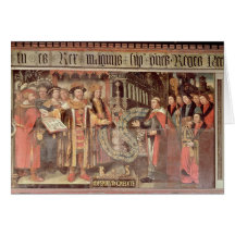 Bishop Robert Sherburne with Henry VIII Greeting Cards