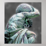 Bismarck Statue, Berlin, Greek God Atlas, Grey Bac Poster