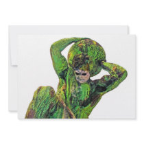 Bismarck Statue, Berlin, Greek God Atlas, White Personalized Invitation