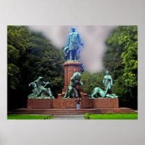 Bismarck Statue, Berlin,Panoramic Print