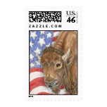 Bison Buffalo Americana Wildlife Art Stamps