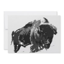 Bison / Buffalo Invitation - Buffaloes Invites