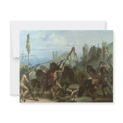 Bison Dance by Karl Bodmer Custom Invitations by MasterpieceCafe