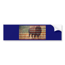 Bison Flag Bumper Sticker