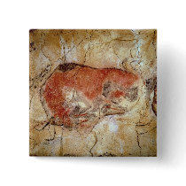 Bison from the Altamira Caves Pinback Buttons