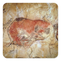 Bison from the Altamira Caves Square Sticker