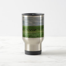 Bison herd grazing mugs