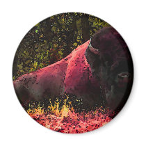Bison Refrigerator Magnet