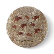Bison Petroglyphs buttons by Linda_MN Bison Petroglyphs buttons