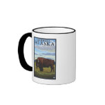 Bison Scene - Fairwell, Alaska Coffee Mugs