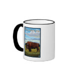 Bison Scene - West Yellowstone, Montana Coffee Mug