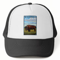 Bison Scene - Wyoming Mesh Hat